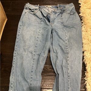 Abercrombie & Fitch Curve Love High Rise Jeans - Light Blue